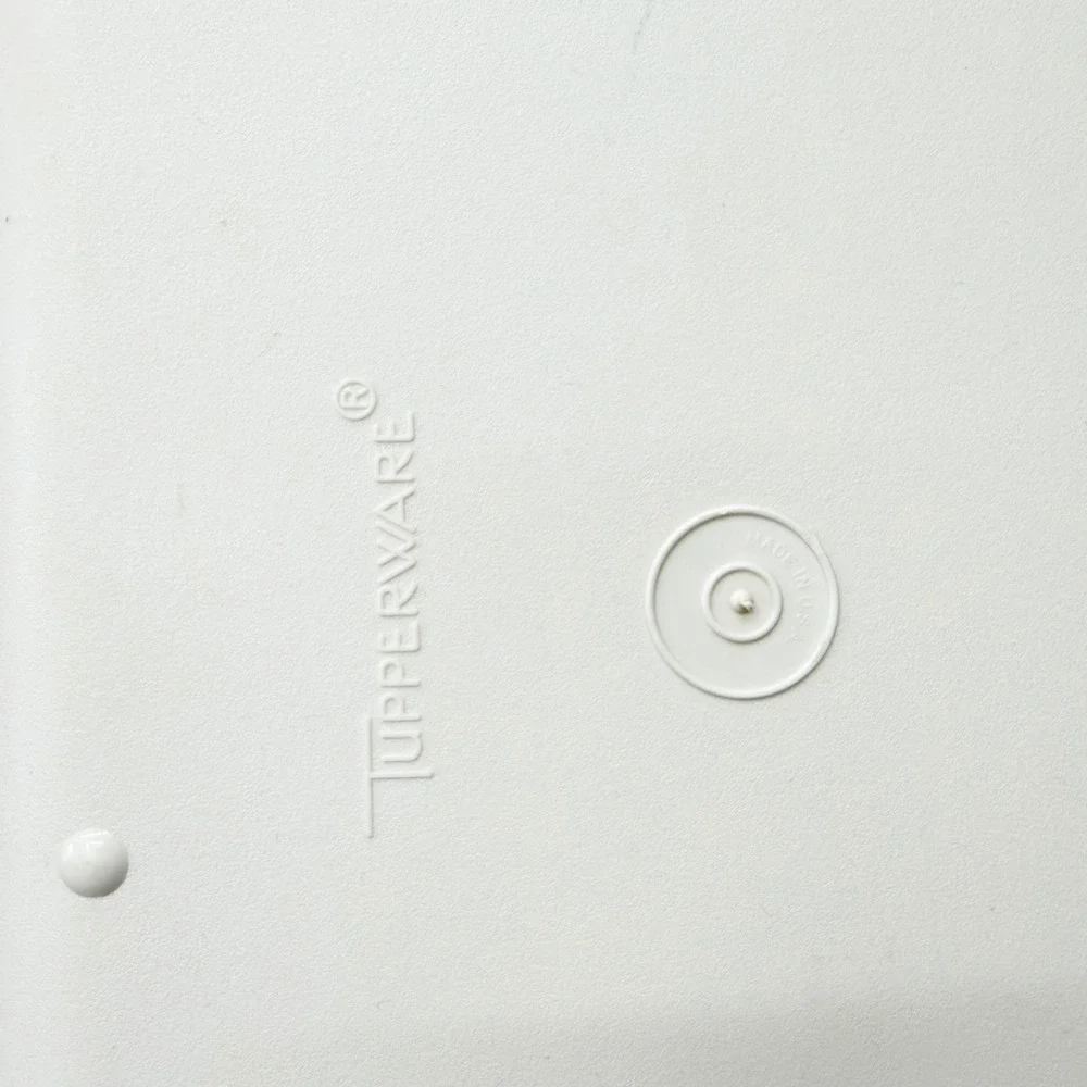 Tupperware 3 Piece Divided Plates Off White Cream‎ Rectangular Picnic Trays USA